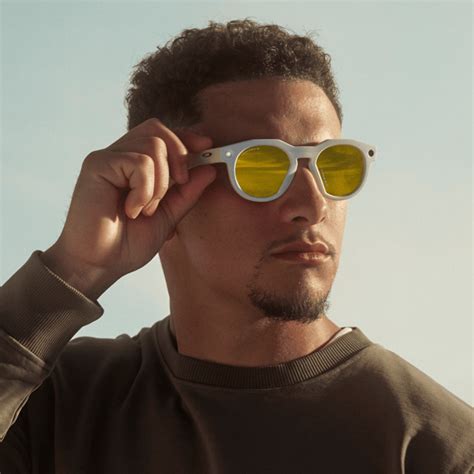 Man wearing Oakley Meta glasses
